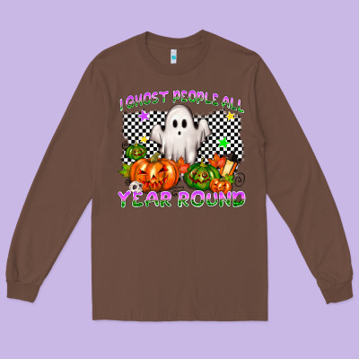I Ghost People All Year Round Long Sleeve Tee Designed By Nancycooperartshop