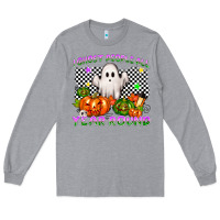 Heather Grey I ghost people all year round Long Sleeve Tee - NancyCooperArtShop