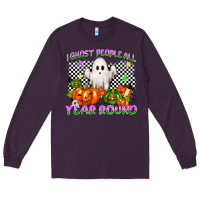 Plum I ghost people all year round Long Sleeve Tee - NancyCooperArtShop