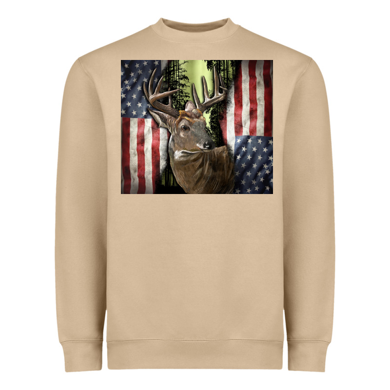 Usa Deer Hunting Woods Heavyweight Sweatshirt by CowGirlArtShop | Teevron