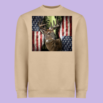 Usa Deer Hunting Woods Heavyweight Sweatshirt Designed By Cowgirlartshop