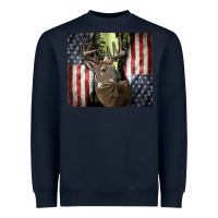 Navy usa deer hunting woods Heavyweight Sweatshirt - CowGirlArtShop