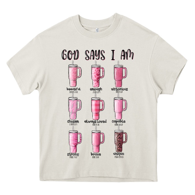 God Says I Am Bible Verse Stanley Heavy Core Tee by MaliasSmallBusiness | Teevron
