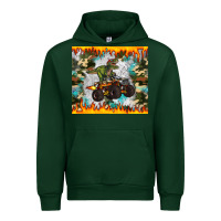 Forest Green monster truck dinosaur t rex tumbler Urban Hoodie - Artiststas