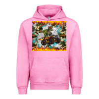 Fuchsia Pink monster truck dinosaur t rex tumbler Urban Hoodie - Artiststas