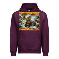 Mauve Wine monster truck dinosaur t rex tumbler Urban Hoodie - Artiststas