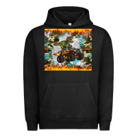 Pigment Black monster truck dinosaur t rex tumbler Urban Hoodie - Artiststas