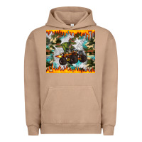 Pigment Burro monster truck dinosaur t rex tumbler Urban Hoodie - Artiststas