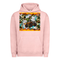 Pigment Salmon monster truck dinosaur t rex tumbler Urban Hoodie - Artiststas
