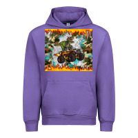 Tulip monster truck dinosaur t rex tumbler Urban Hoodie - Artiststas