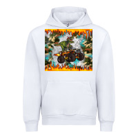 White monster truck dinosaur t rex tumbler Urban Hoodie - Artiststas