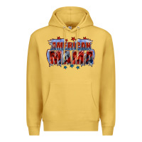 Antique Gold American Mama Mother's Day Premium Hoodie - FaDigitalArtStudio