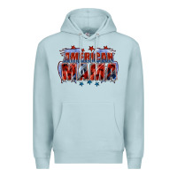 Blue Mist American Mama Mother's Day Premium Hoodie - FaDigitalArtStudio