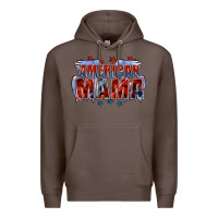 Coffee American Mama Mother's Day Premium Hoodie - FaDigitalArtStudio