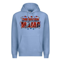 Colony Blue American Mama Mother's Day Premium Hoodie - FaDigitalArtStudio