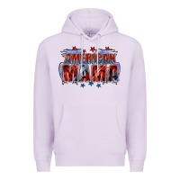 Lilac American Mama Mother's Day Premium Hoodie - FaDigitalArtStudio