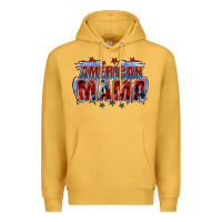 Mustard American Mama Mother's Day Premium Hoodie - FaDigitalArtStudio
