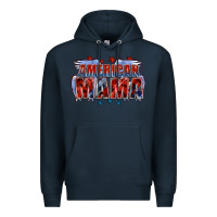Navy American Mama Mother's Day Premium Hoodie - FaDigitalArtStudio