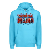Ocean Blue American Mama Mother's Day Premium Hoodie - FaDigitalArtStudio