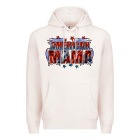 Pale Pink American Mama Mother's Day Premium Hoodie - FaDigitalArtStudio