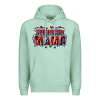 Seafoam American Mama Mother's Day Premium Hoodie - FaDigitalArtStudio