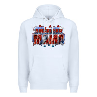 White American Mama Mother's Day Premium Hoodie - FaDigitalArtStudio