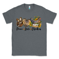 Charcoal Heather peace love chicken Classic Tee - LillyAllenDesigns