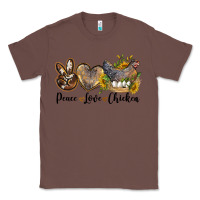 Chestnut peace love chicken Classic Tee - LillyAllenDesigns