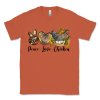 Copper peace love chicken Classic Tee - LillyAllenDesigns