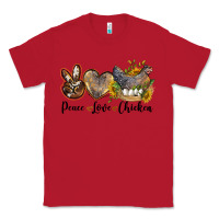 Red peace love chicken Classic Tee - LillyAllenDesigns