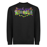 Black mardi gras grandma Heavyweight Sweatshirt - CowGirlArtShop