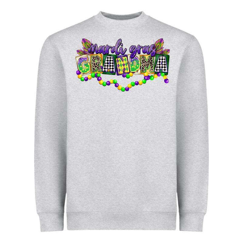 Mardi Gras Grandma Heavyweight Sweatshirt by CowGirlArtShop | Teevron