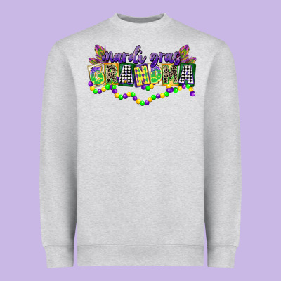Mardi Gras Grandma Heavyweight Sweatshirt Designed By Cowgirlartshop