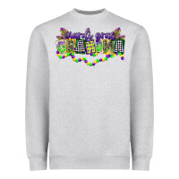 Heather Grey mardi gras grandma Heavyweight Sweatshirt - CowGirlArtShop
