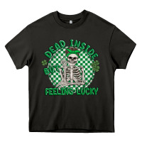 Asphalt dead inside but feeling lucky Heavy Core Tee - MaliasSmallBusiness