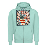 Seafoam Freedom rock hand Zipper Hoodie - FaDigitalArtStudio