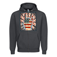 Smoke Freedom rock hand Zipper Hoodie - FaDigitalArtStudio