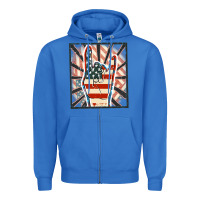 True Royal Freedom rock hand Zipper Hoodie - FaDigitalArtStudio