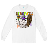 White Cycopath Long Sleeve Tee - NancyCooperArtShop