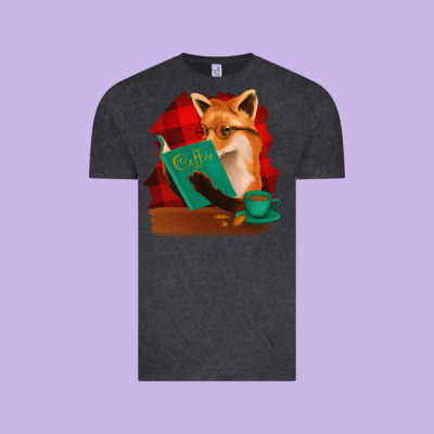 Fox With Coffee Vintage Tee Designed By Bettercallsaul