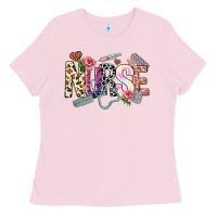 Bubblegum Pink nurse Ladies Tee - NancyCooperArtShop