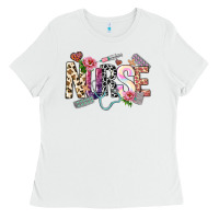 White nurse Ladies Tee - NancyCooperArtShop