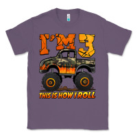Lavender i'm three this is how i roll monster truck birthday Classic Tee - Jasminsmagicworld
