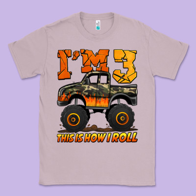 I'm Three This Is How I Roll Monster Truck Birthday Classic Tee Designed By Jasminsmagicworld