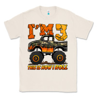 Natural i'm three this is how i roll monster truck birthday Classic Tee - Jasminsmagicworld