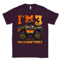 Plum i'm three this is how i roll monster truck birthday Classic Tee - Jasminsmagicworld