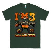 Sports Green i'm three this is how i roll monster truck birthday Classic Tee - Jasminsmagicworld