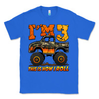 True Royal i'm three this is how i roll monster truck birthday Classic Tee - Jasminsmagicworld
