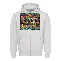 Dove Grey Mama with sunflowers Zipper Hoodie - FaDigitalArtStudio