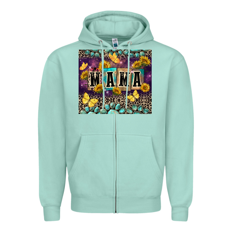 Mama With Sunflowers Zipper Hoodie by FaDigitalArtStudio | Teevron